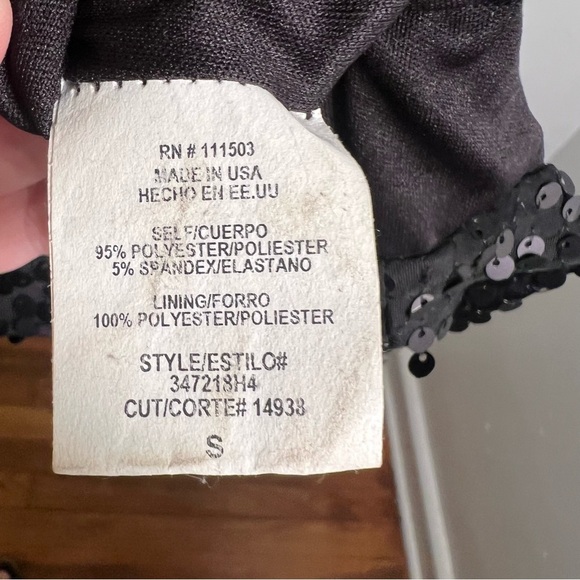 Love Reign Sleeveless Dress Black Sequins S - Picture 12 of 12